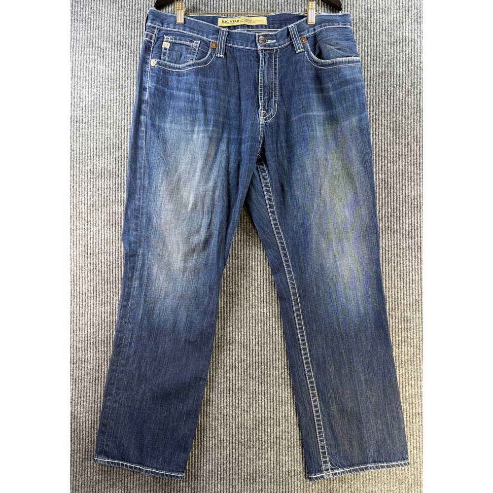 Big Star Buckle Mens Straight Leg Union Jeans 38S Blue Denim Casual Y2K Grunge